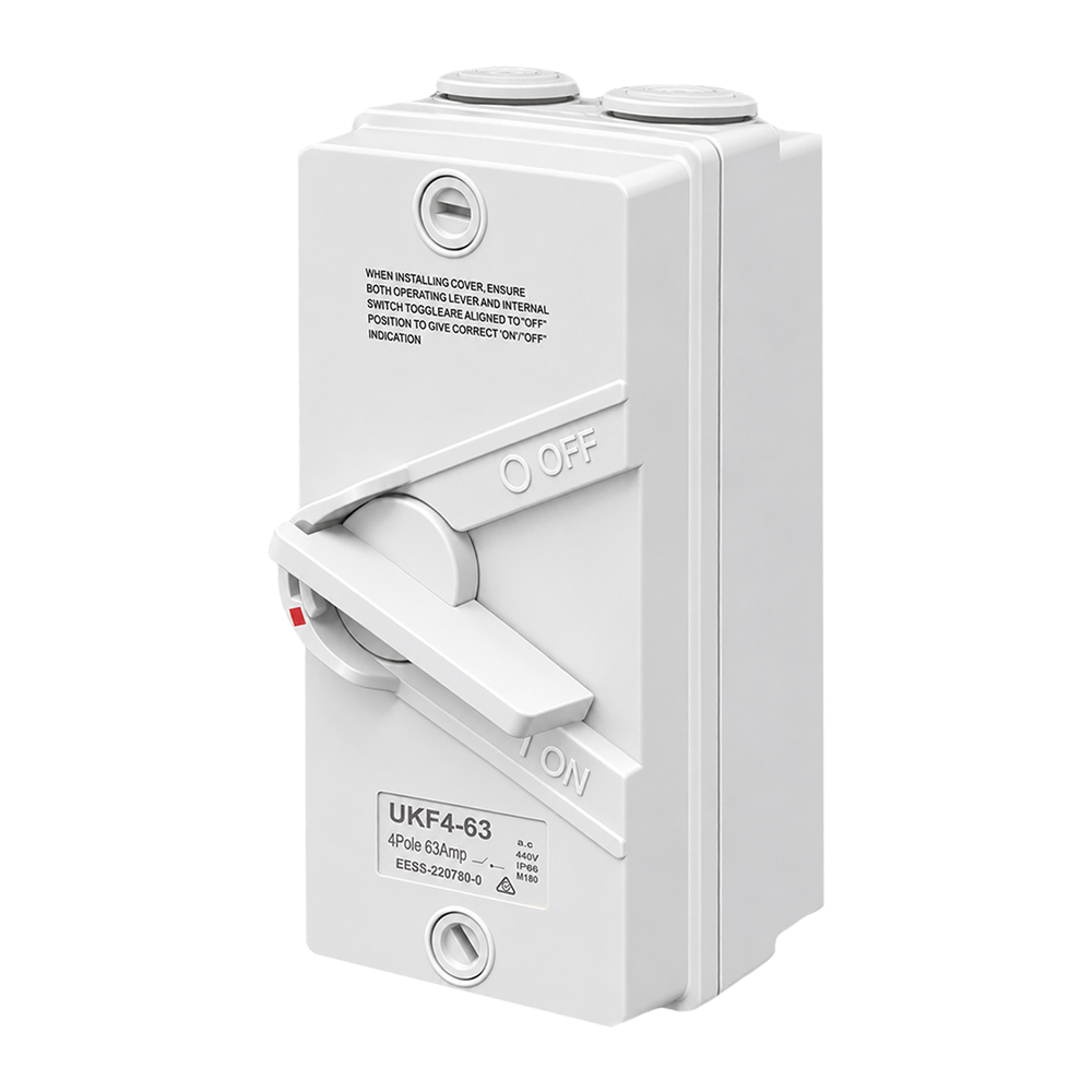4 Pole 63A Weather Proof Isolator 440V IP66 